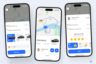 develop taxi app, ride sharing app, ride hailing app