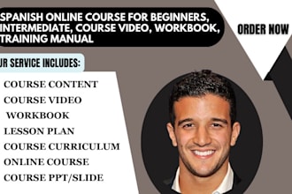 create spanish online course, manual, course curriculum, lesson plan, workbook