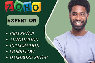 setup your zoho CRM, zoho campaign, zoho book, zoho forms, zoho site, zoho desk