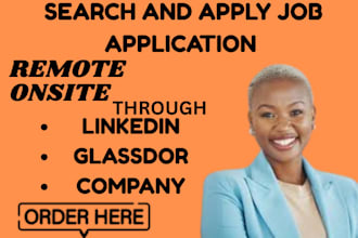 search and apply for job application using remote and onsite  reverse recruiting