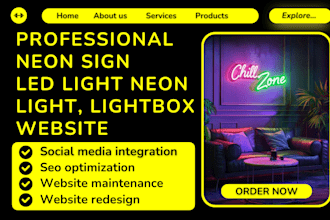 design neon sign neon icon lightbox neon light electric signs neon sign website
