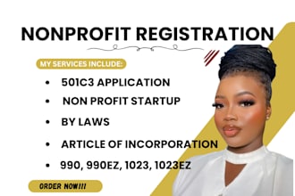 setup non profit registration apply for 501c3 reinstate revoked 501c3, 990, 1023