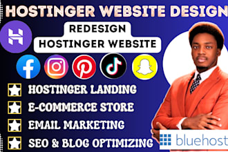 design hostinger website, redesign hostinger website, godaddy, bluehost