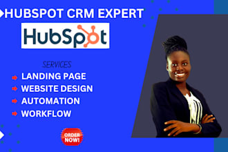 setup hubspot, zoho, groove CRM hubspot workflow hubspot landing page funnel