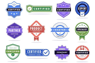 design modern award, seal, stamp, web badge , certification logo