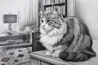 draw portraits of your cat, dog or any pets by pencil