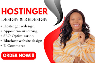 build hostinger website design, bluehost godaddy website redesign, hostinger SEO
