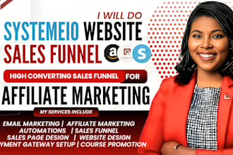 do systeme io sales funnel, systeme io website, affiliate marketing landing page