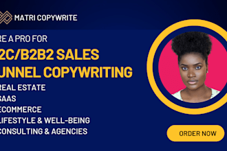 copywrite business sales funnel content, course onboarding, real estate writing