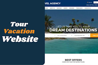 tour website, tourism website, design tour website, tourism website design