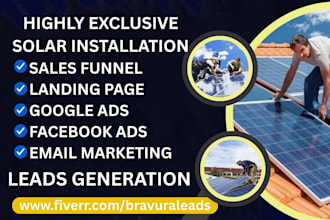 generate highly converting roofing leads solar gutter  solar installation leads
