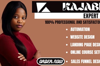 kajabi website design, kajabi landing page, online course, email sequence