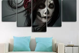 do high quality customized five panel wall  art