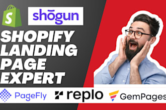design high converting shopify landing page with pagefly,replo,gempages,shogun