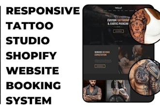 design a responsive tattoo studio website with appointment booking system