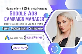 setup and optimize google ads campaign, ppc campaign manager, shopify marketing