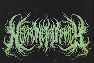 make hardcore and metal band logo