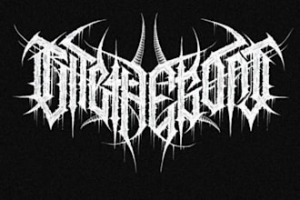 draw black, slam, or death metal logo for your band