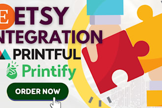setup etsy integrate printify printiful shopify  godaddy etsy integrate etsy seo