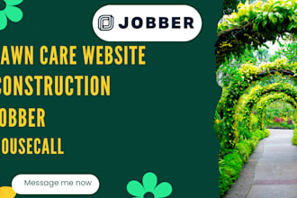 create lawn care website with scheduling, booking  features with jobber