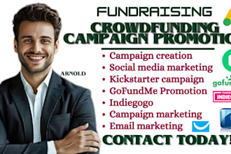 do fundraising, kickstartar indiegogo gofundme crowdfunding campaign promotion