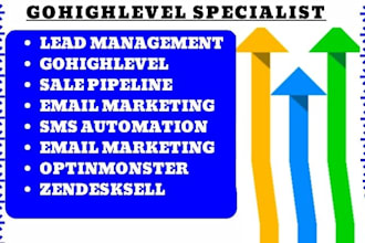 setup gohighlevel lead management sale pipeline email marketing sms automation