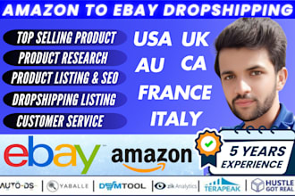 do amazon to ebay dropshipping, ebay listing in UK USA au