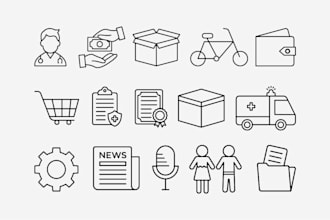 design ultra crisp vector line icons set