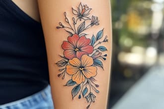 do custom tattoo design as a tattoo artist