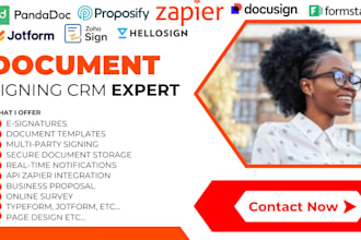 setup docusign pandadoc hellosign proposify typeform jotform signnow qwilr pxmo