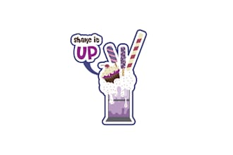 make improvement milk shake food truck logo
