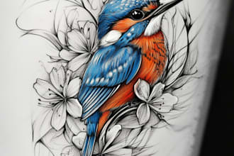 do realistic custom tattoo design, tattoo