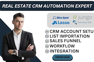 setup lasso crm estage agent fire jungo crm wise agent automation agent crm va