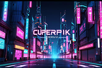 design a sci fi and cyberpunk futuristic city art