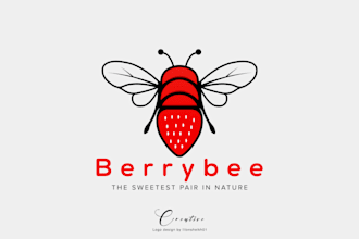 create modern minimalist business logo design with copyright