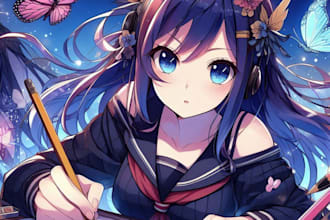 draw anime, manga or game characters