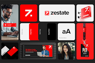 do minimalist logo and brand identity with full branding kit