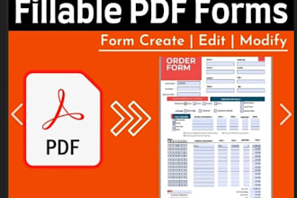 do fillable form design, PDF fix or custom images PDF document