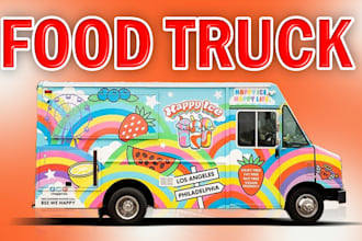 design amazing food truck wrap ,trailer wrap,car wrap any vehicle wrap design