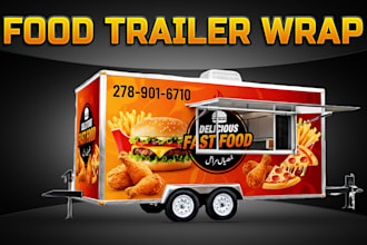 design food truck wrap, food truck design, or food trailer any food van wrap