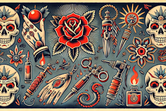 do traditional or old school tattoo designs for you