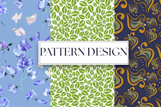 design unique seamless pattern, textile print, and packaging