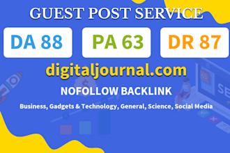 publish article, press release and guest posts on digital journal