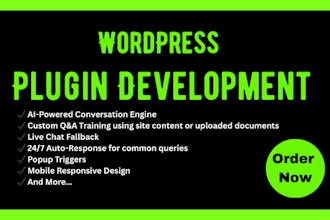 wordpress ai chatbot plugin, custom chatbot for website