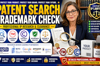 do patent search and trademark check for your product
