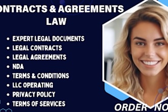 draft legal contracts, agreements, nda, terms and conditions, privacy policy