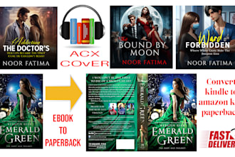 convert your kindle ebook into paperback hardcover and acx audiobook covers