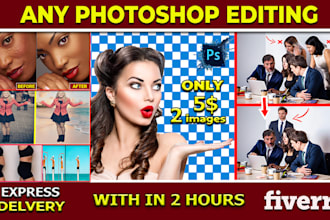 do any photoshop editing job, face swap, background remove, retouching