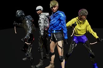 3d sci fi realistic character armor meta human avatar cyberpunk robot 3d cyborg