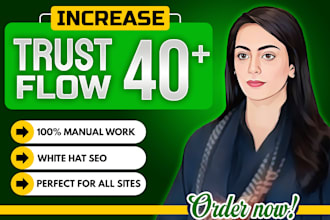 increase majestic tf trust flow 40 plus by seo backlinks